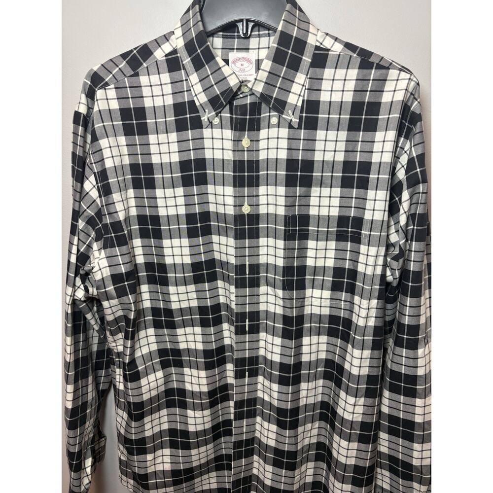 Brooks Brothers 346 Men’s Medium Plaid Button Down Cotton Shirt